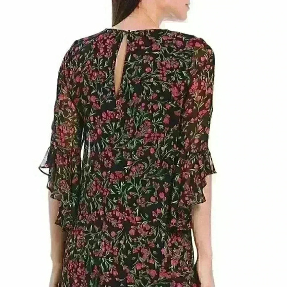 NWT $99 Calvin Klein Womens 2 Ruffle Sleeve Dress - Picture 4 of 5